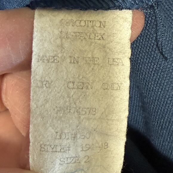 Vtg Y2K 90s Caché Blue Velvet Damask Pants 2 Whimsical Womens Romantic Feminine - Picture 10 of 10